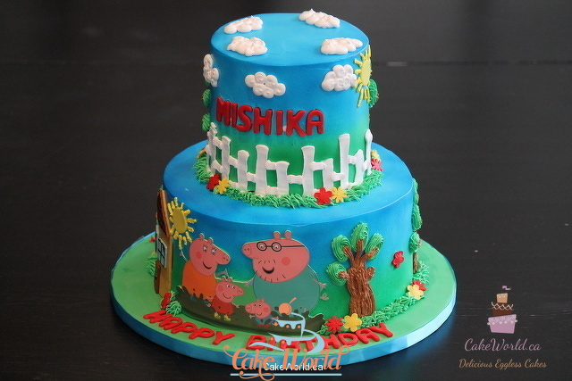 Mishika\'s Peppa Pig Cake 2014.jpg