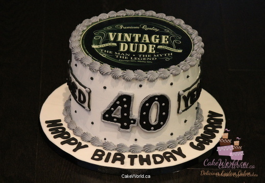 Vintage Dude 40th Cake 2027