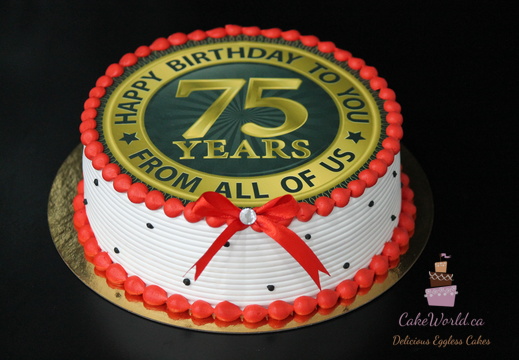 75th Birthday Image Cake