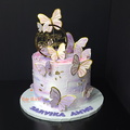 pink purple butterfly Cake